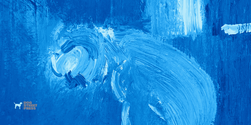 impressionist blue figure arlo gust
