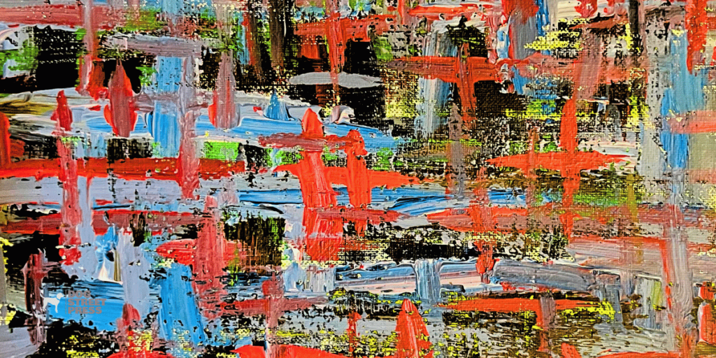 abstract grid lines red blue arlo gust