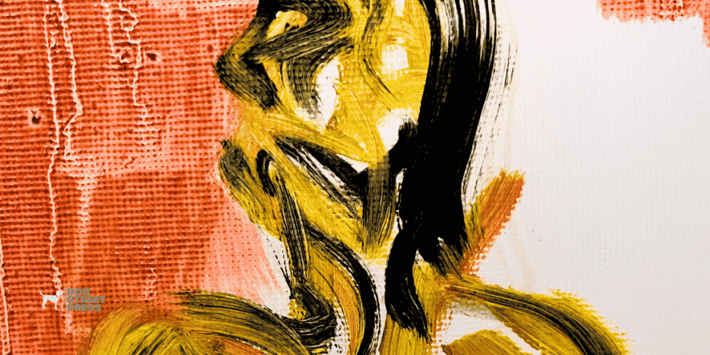 abstract woman yellow black by arlo gust
