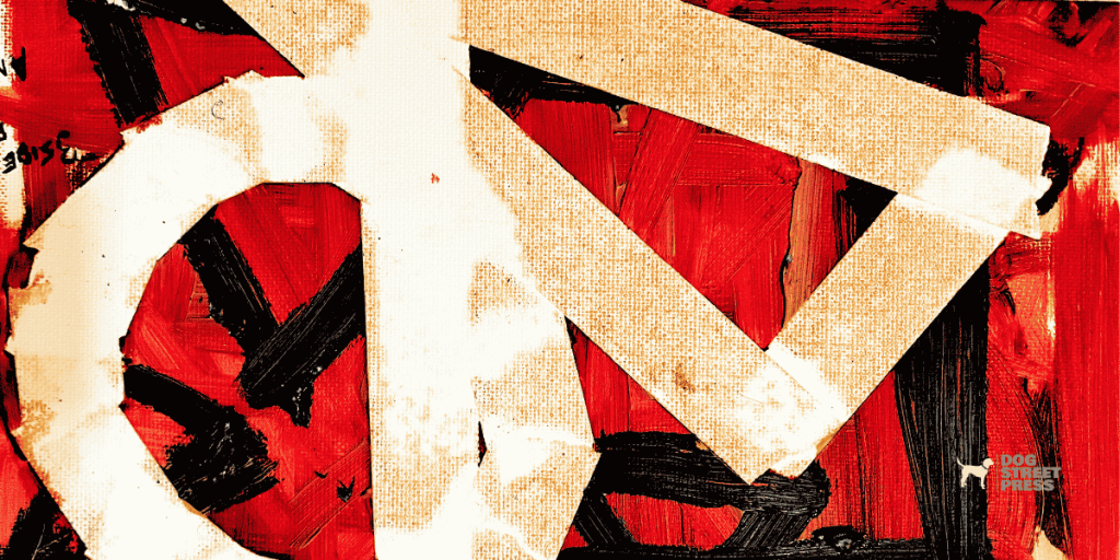 abstract circle triangle white red black arlo gust