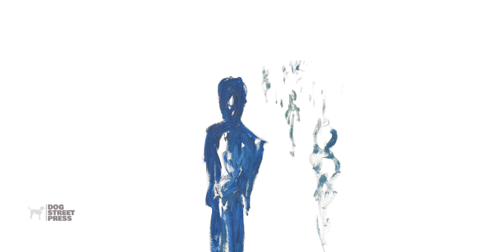 abstract blue figure arlo gust